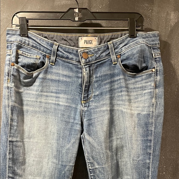 PAIGE Denim - PAIGE jimmy jimmy skinny jeans. Women's Light Blue Straight Leg distressed Jeans